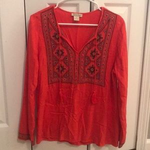 Lucky Brand embroidered shirt detail